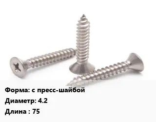 Саморез с пресс-шайбой D=4.2 L=75